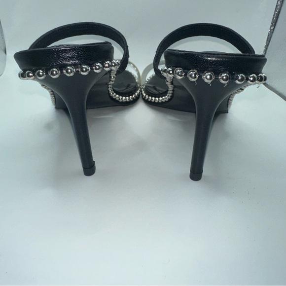 Alexander Wang Shoes Women’s US 9N Nova PVC Strap Stud Slingback Clear Heels - Picture 9 of 13